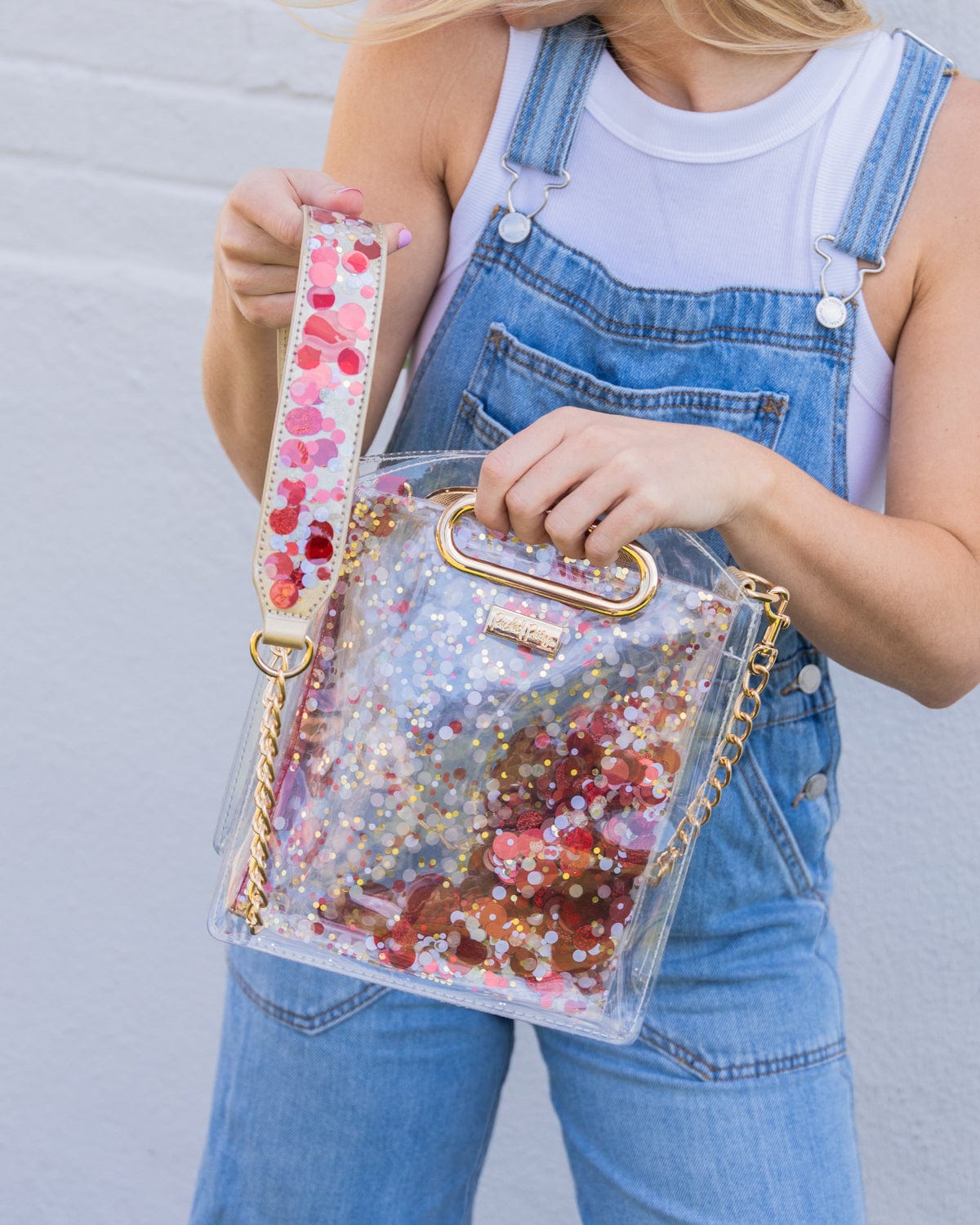 Confetti Strap and Clear Crossbody Bundle