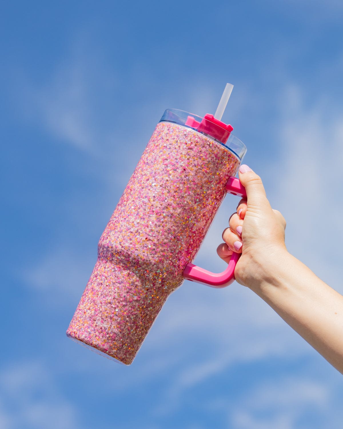 Pink Glitter Stainless Steel Tumbler