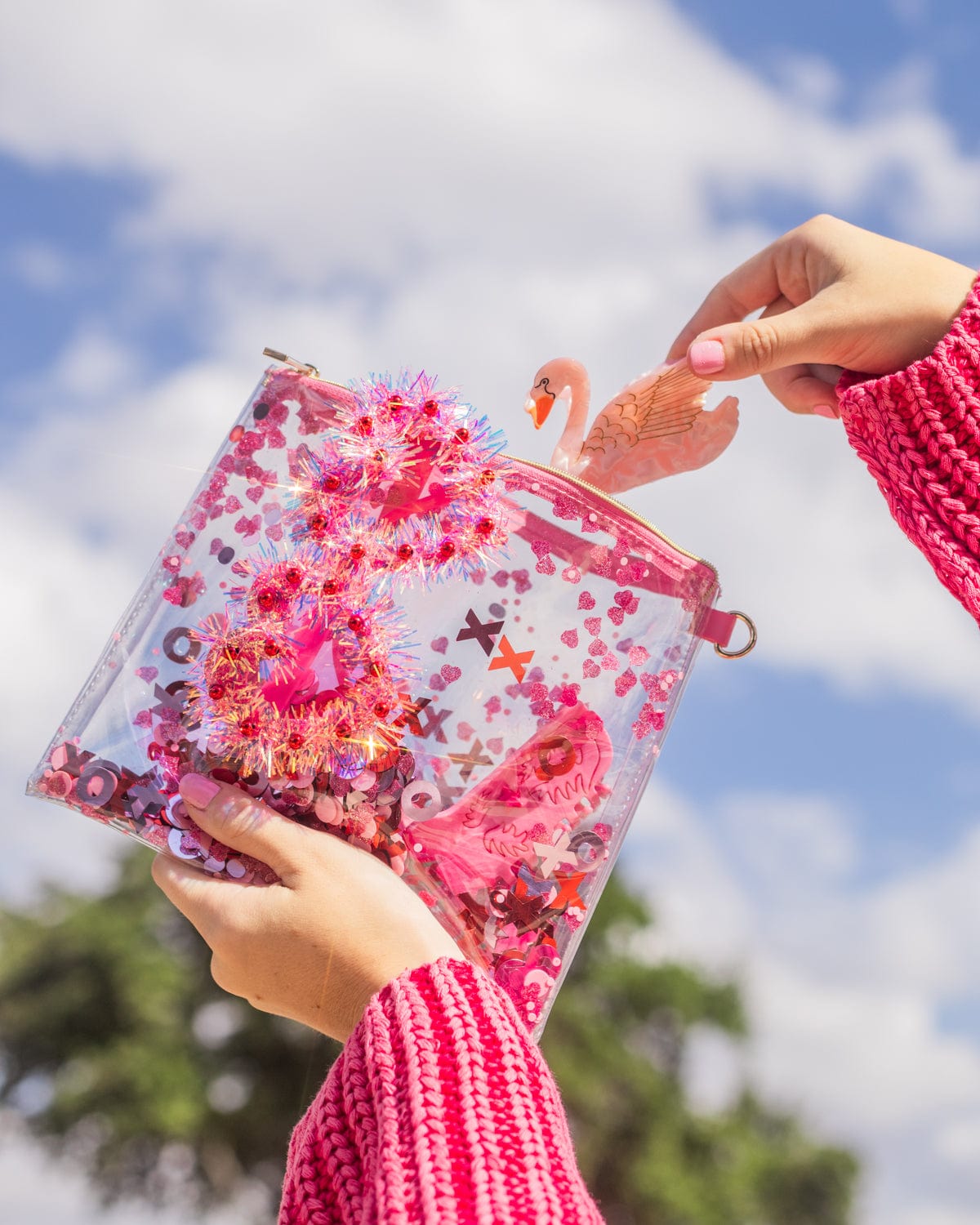 XOXO Confetti Everything Pouch