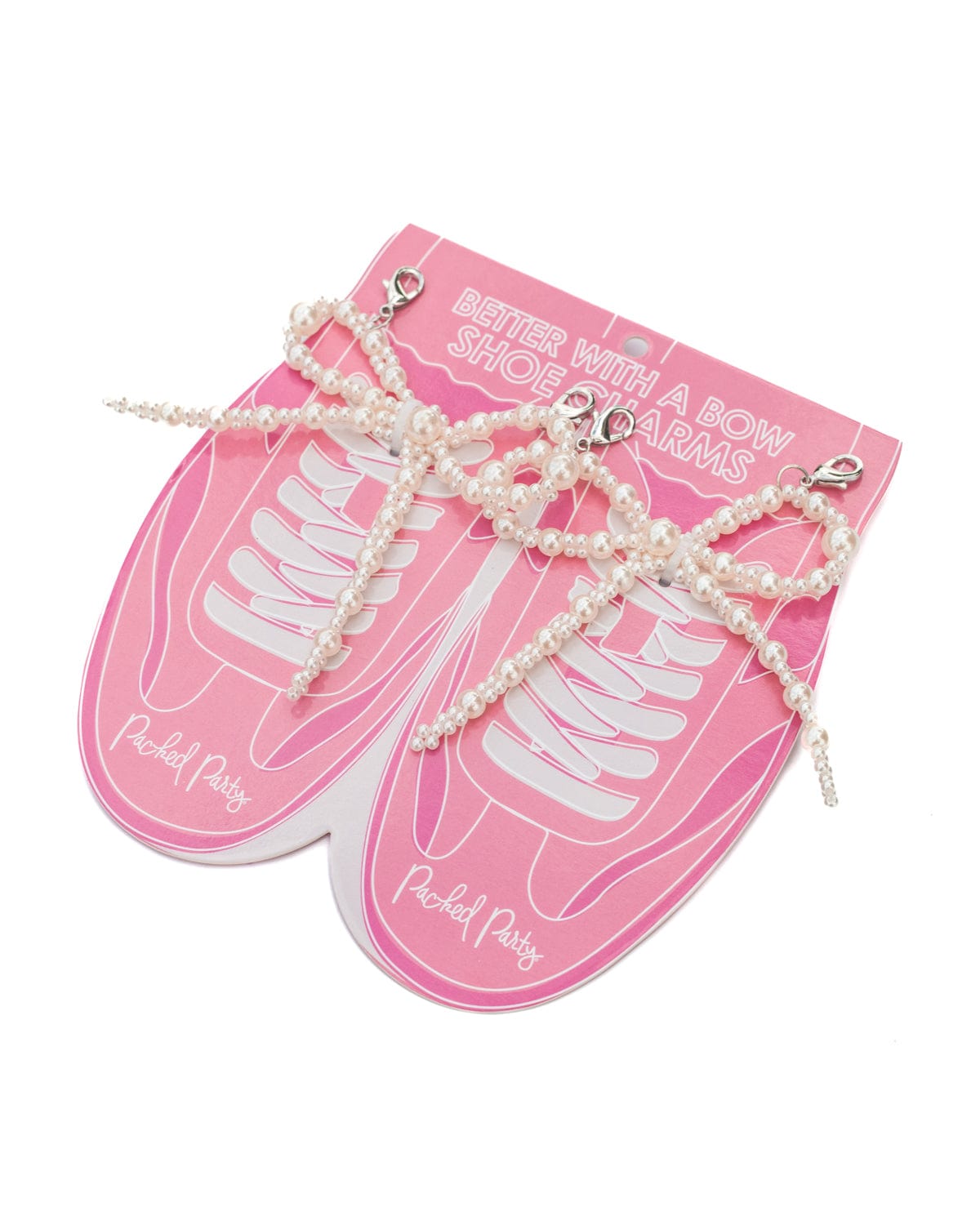 Better With A Bow White Pearl Shoe Charm Set