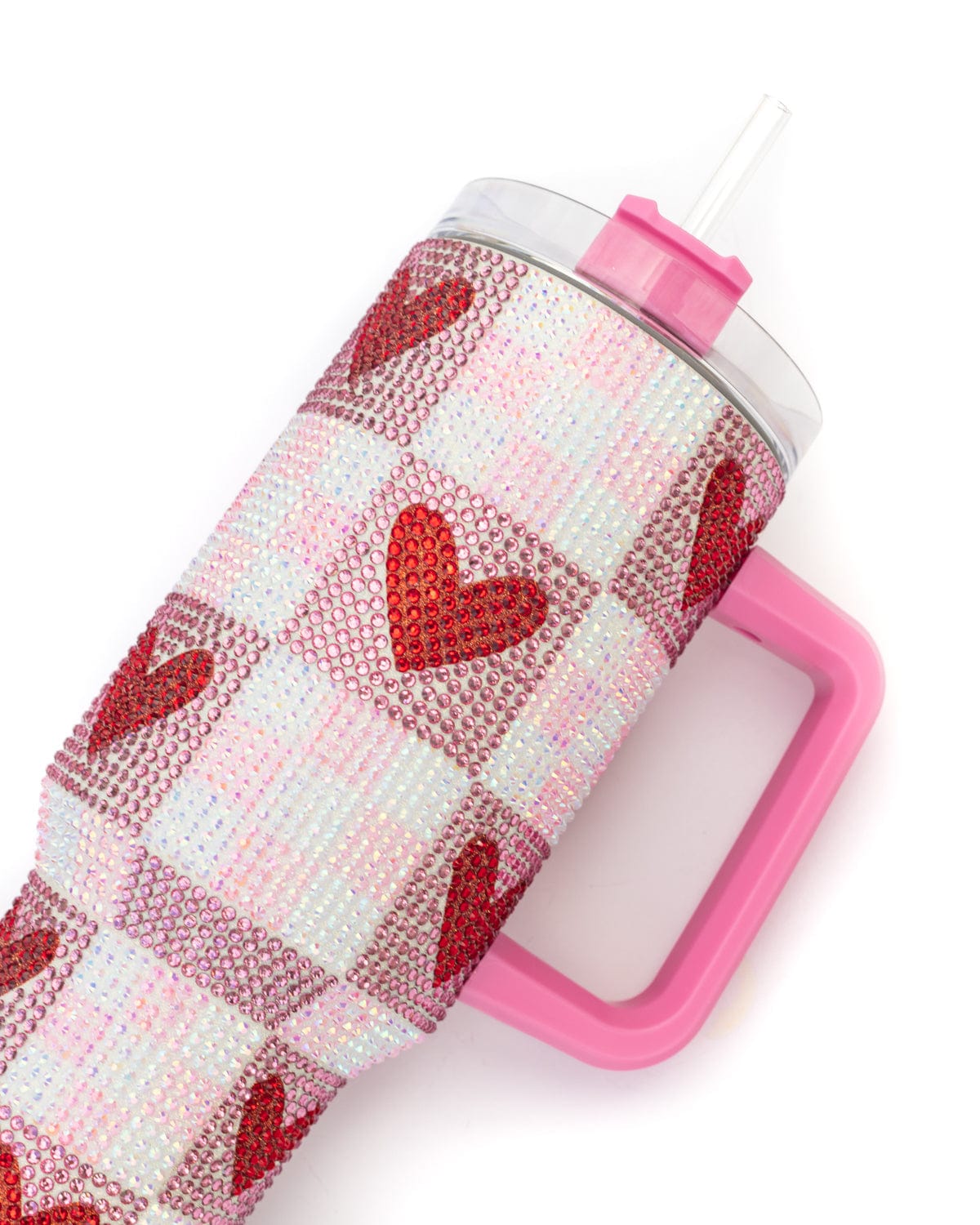 Rhinestone Hearts Stainless Steel Tumbler