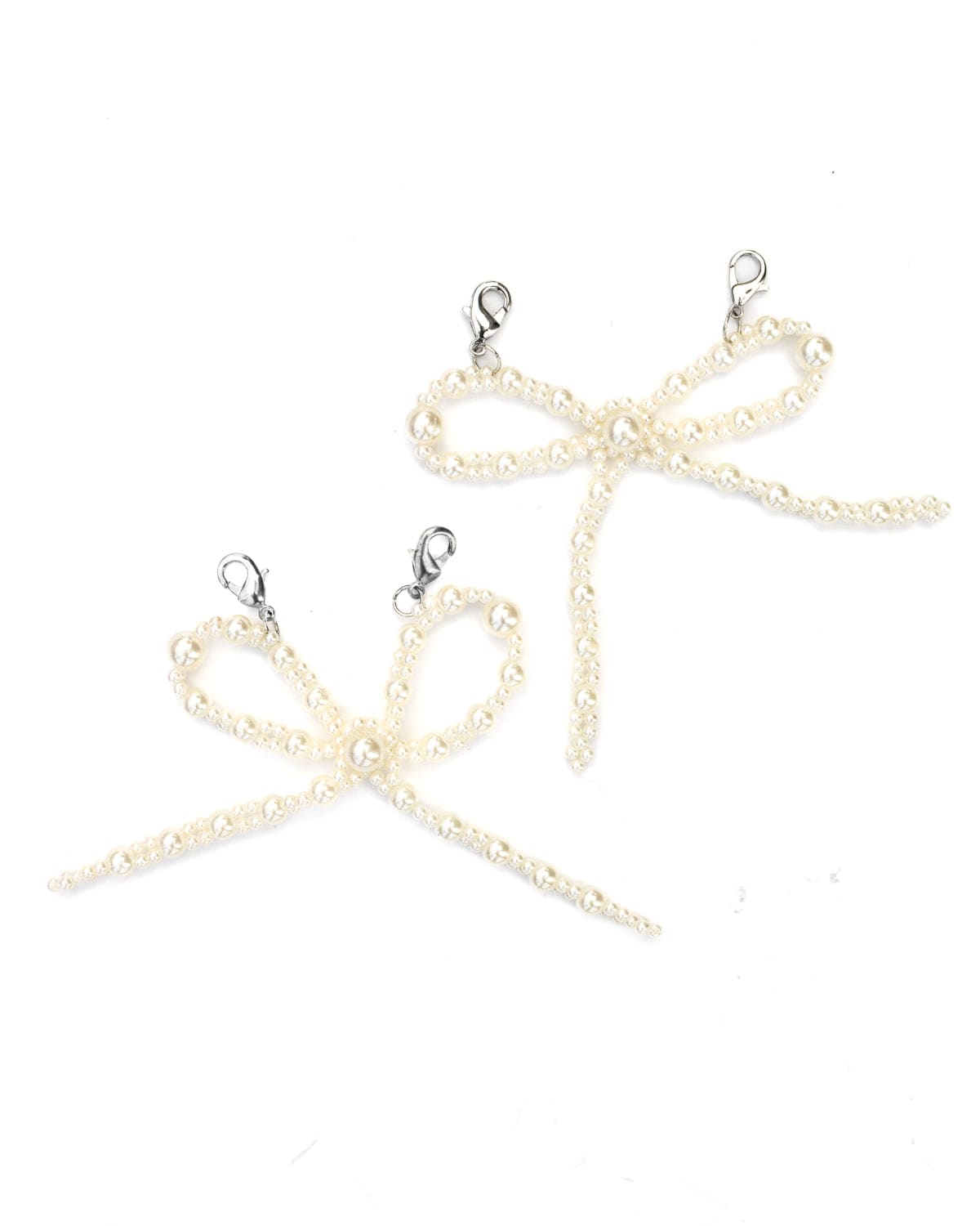 Better With A Bow White Pearl Shoe Charm Set