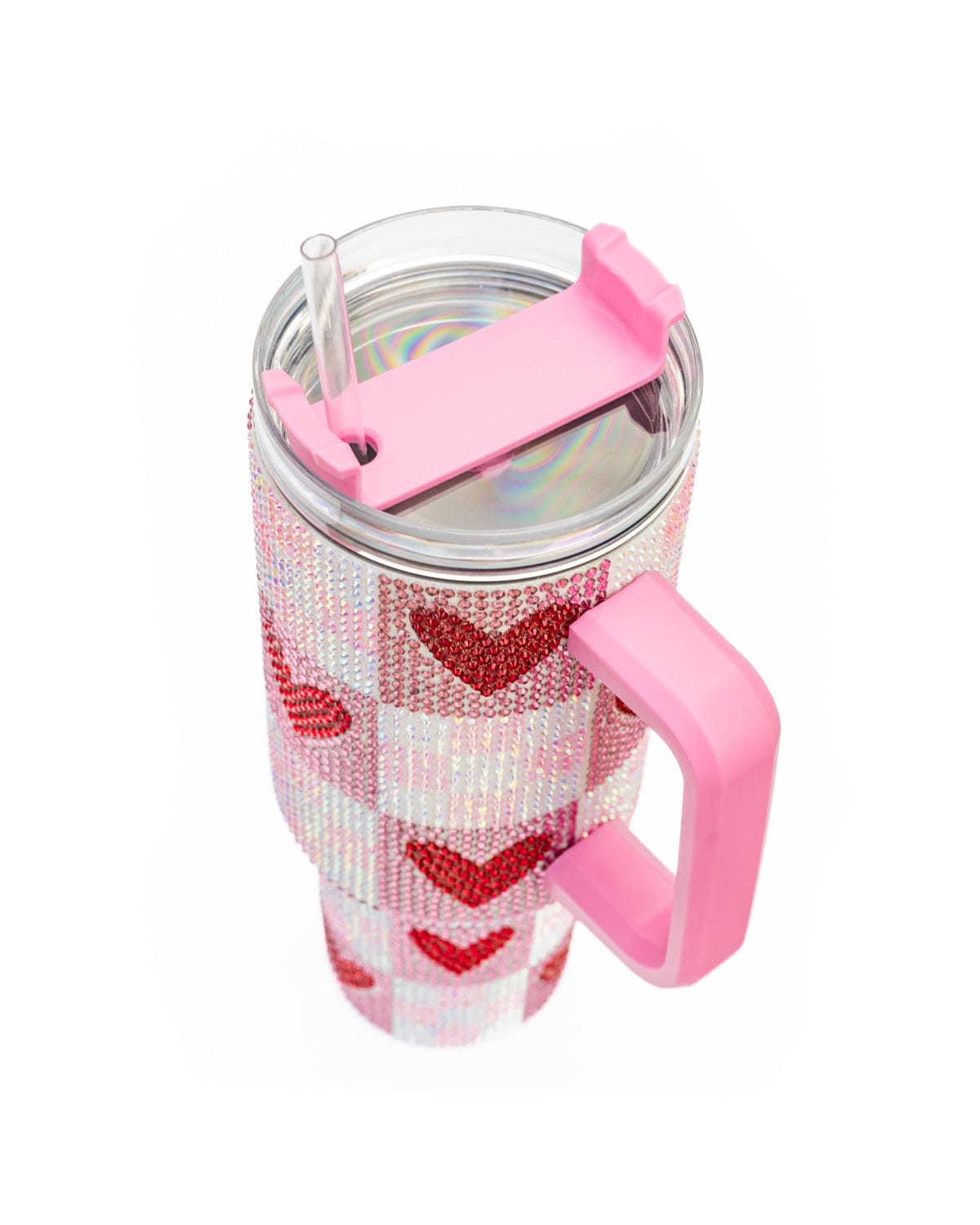 Rhinestone Hearts Stainless Steel Tumbler
