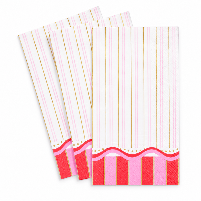 Holiday Stripes Paper Guest Napkins (16 ct)