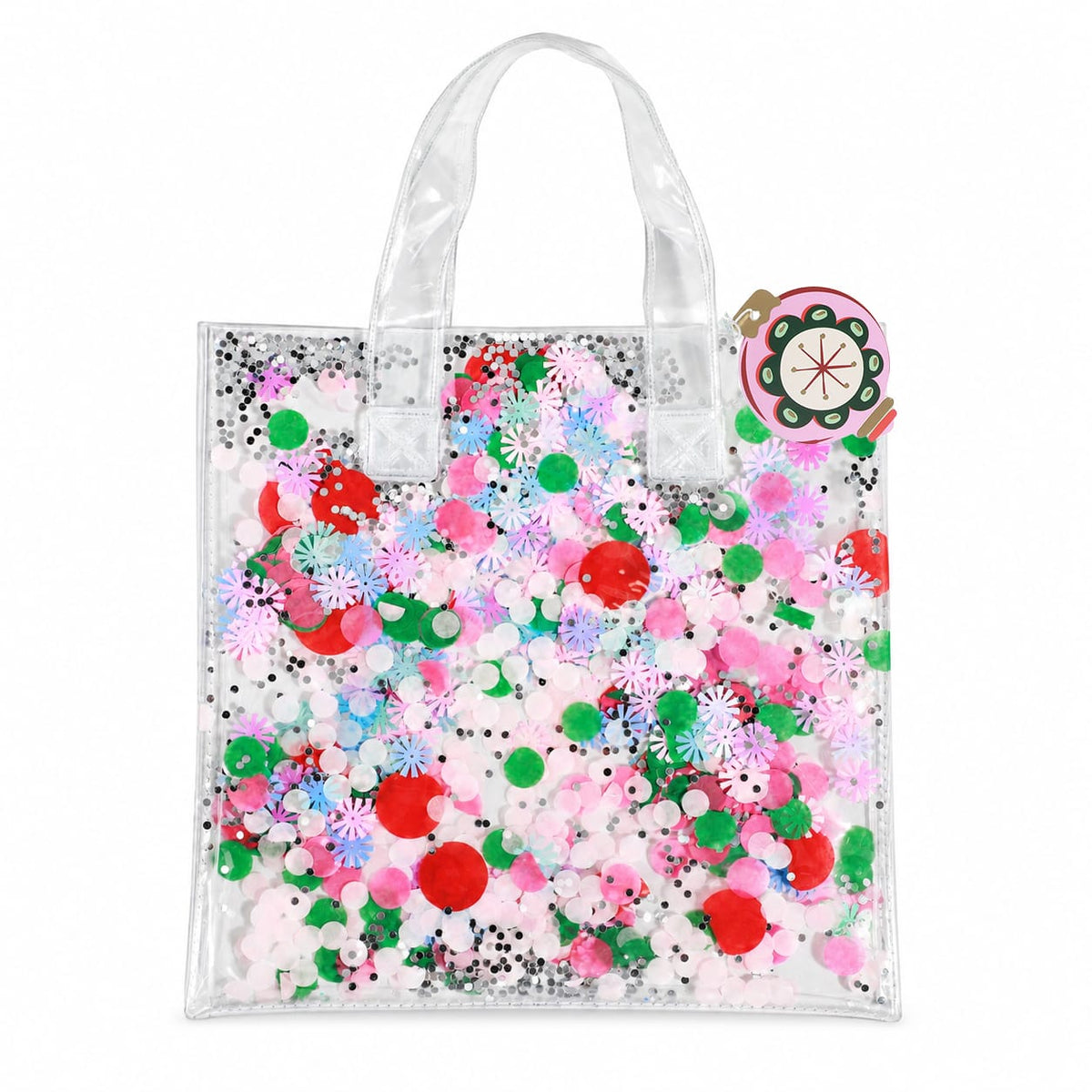 Confetti-filled Holiday Gift Bags with Gift Tags (Set of 2)