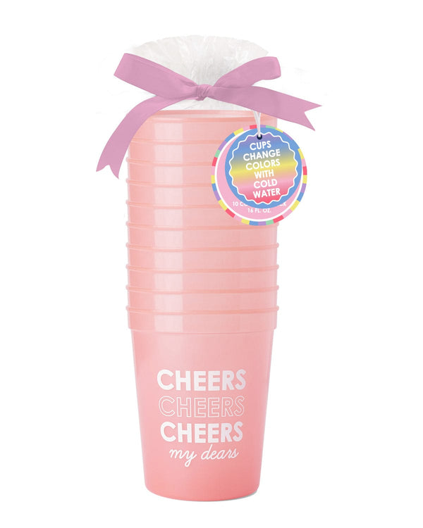 Cheers My Dears Color Changing Reusable Cups (Set of 10)