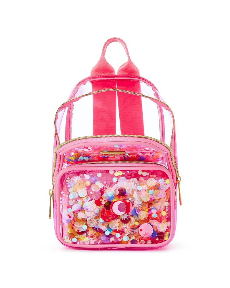Mini Pink Confetti Clear Backpack – Packed Party