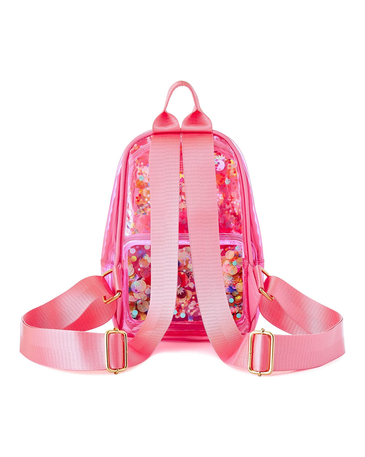Mini Pink Confetti Clear Backpack
