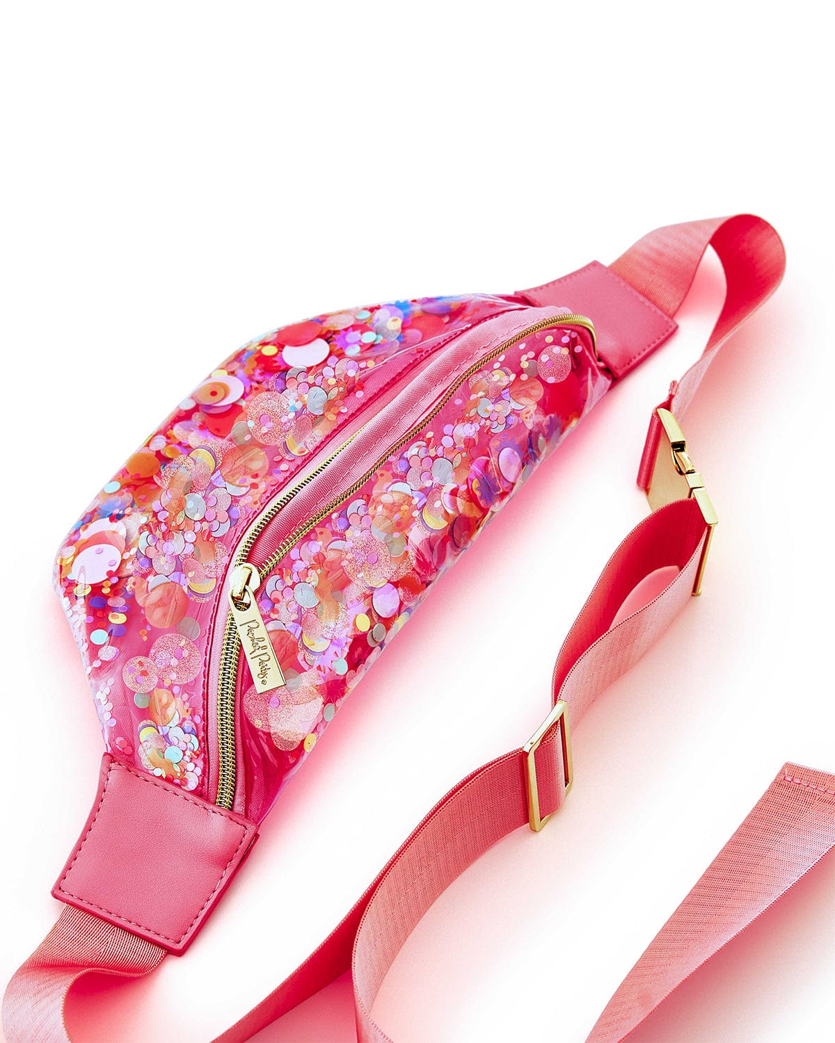 Pink Confetti Clear Belt Bag
