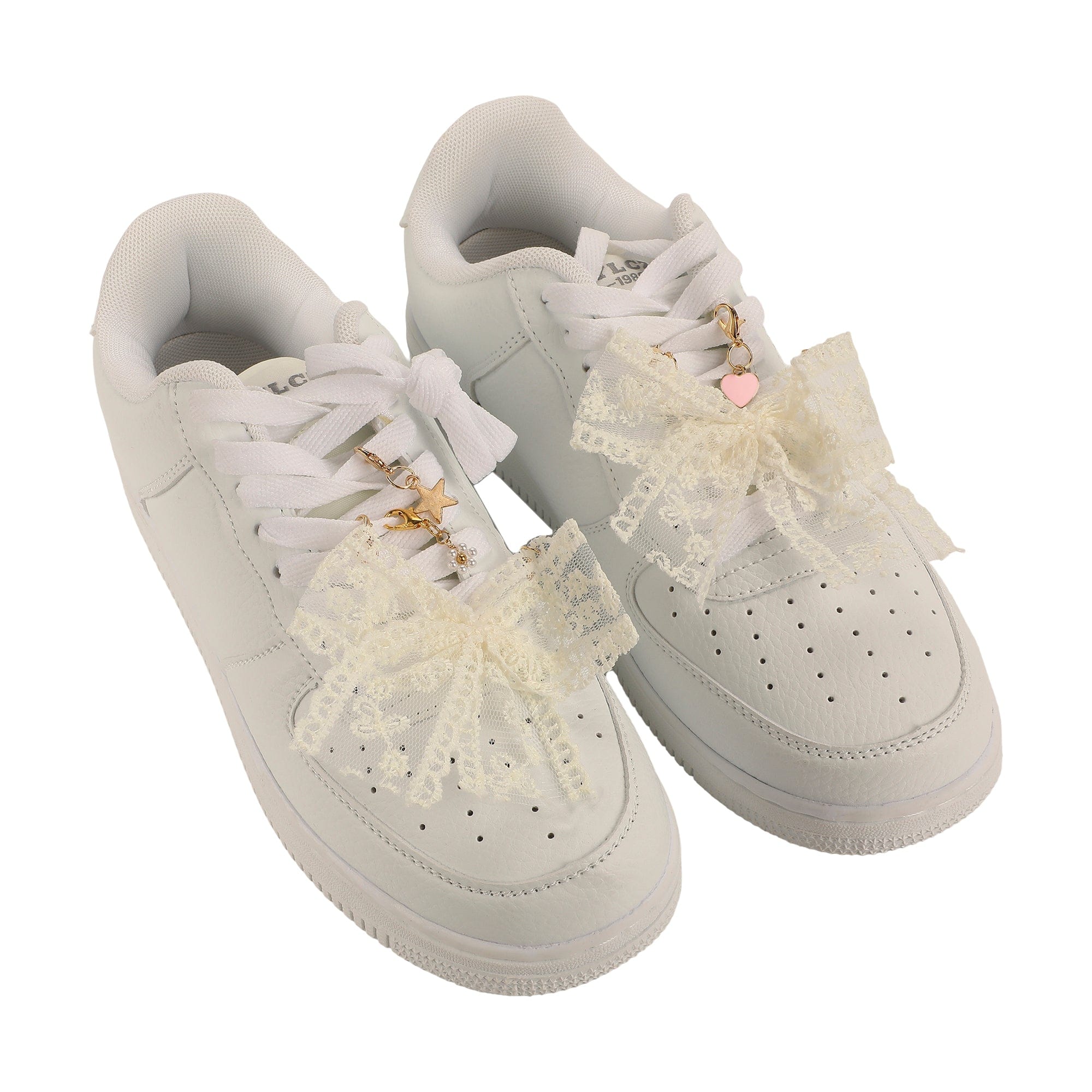 Shoe Charm Set - Lace Bows & Gold Charms