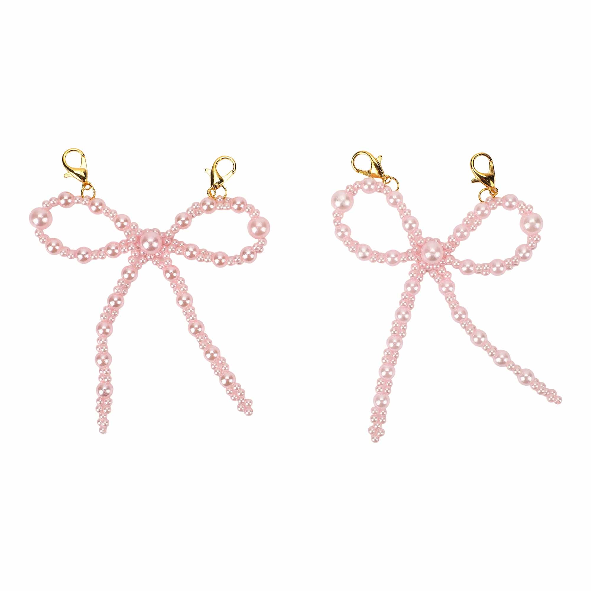 Shoe Charm Set - Pink Pearl Bows