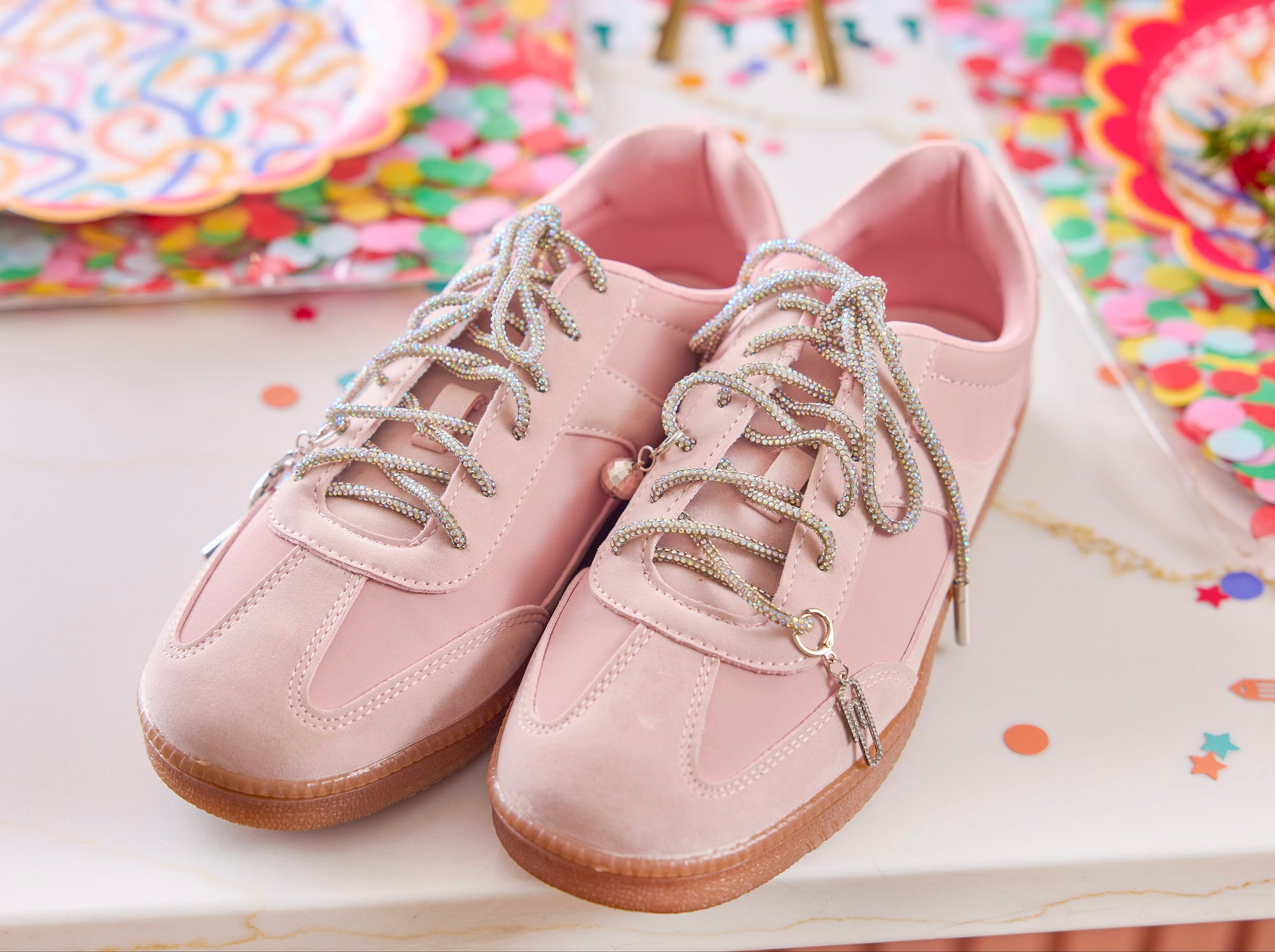 Shoe Charms Rhinestone Pave Laces
