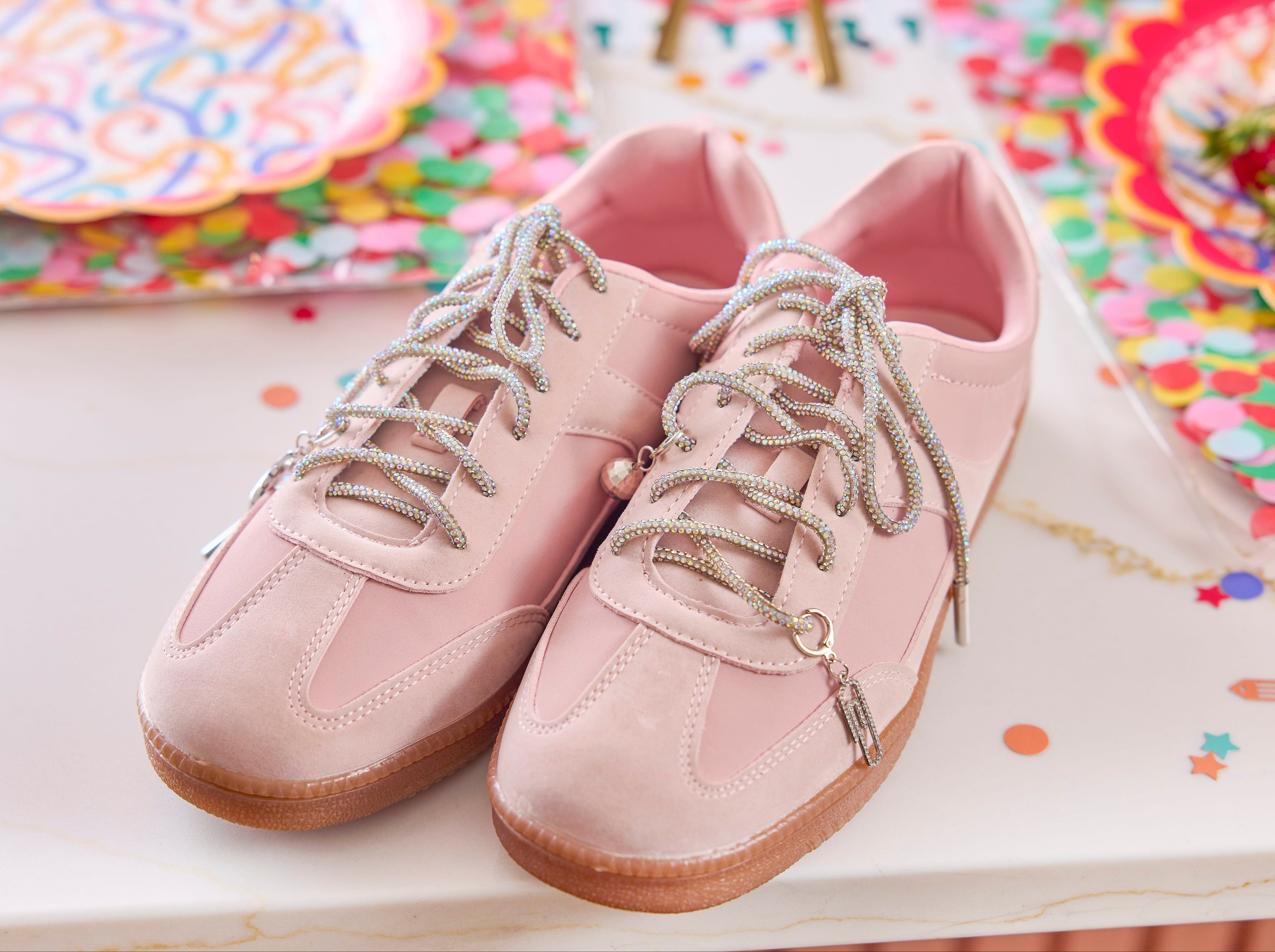 Shoe Charms Rhinestone Pave Laces