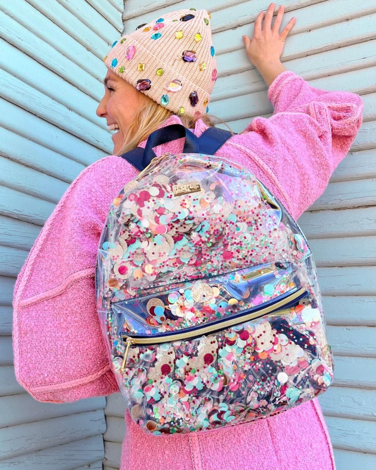 Essentials Confetti Clear Fashion Backpack