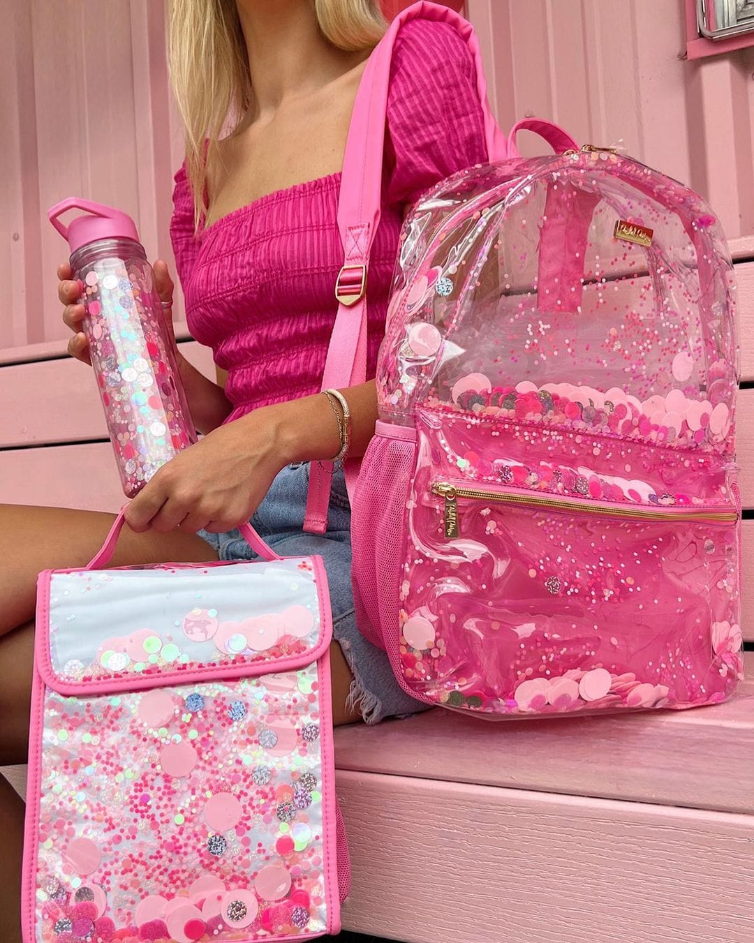 Pink Confetti Party Insulated Lunchbox
