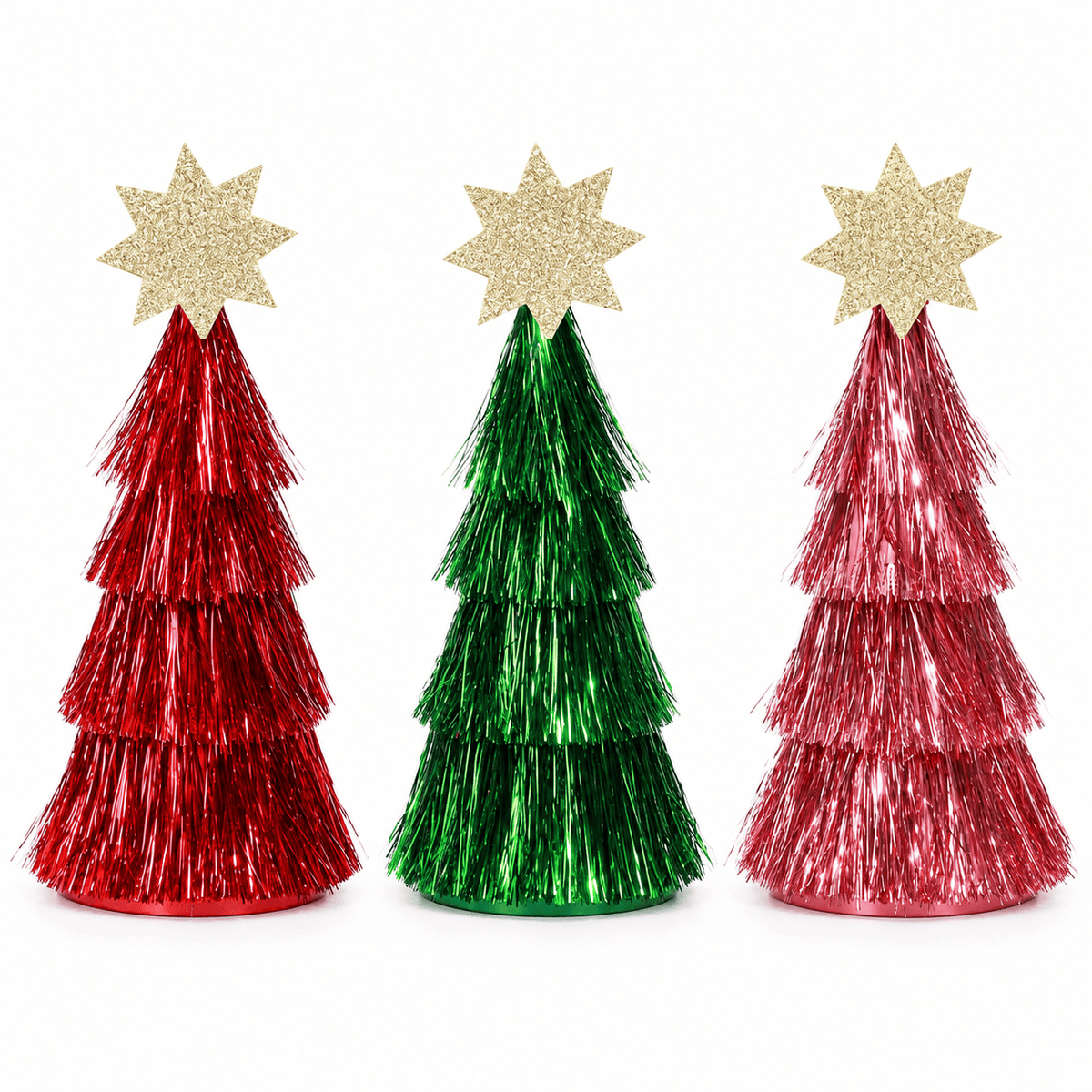 Tinsel Christmas Tree Confetti Crackers (6 ct)