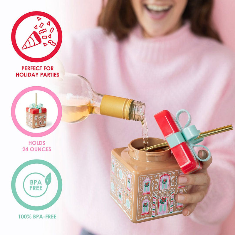 Gingerbread House Holiday Gift Sipper