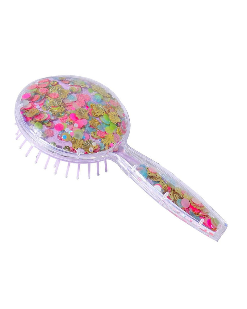 Pastel, spring, summer, confetti hair styling brush for women and girls girly and cute