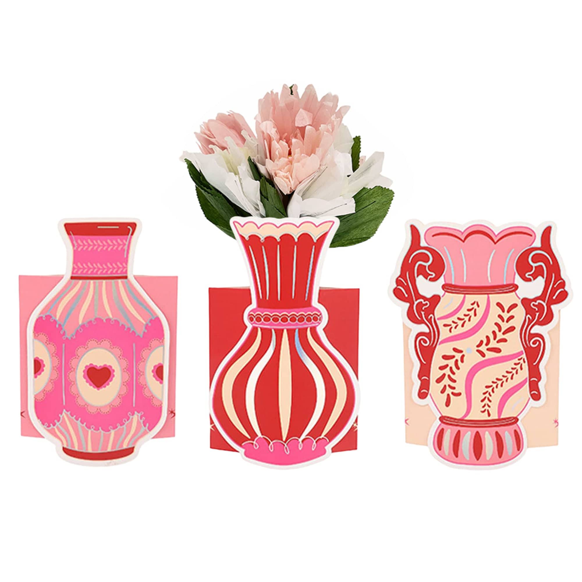 Valentine's Pop-Up Vase Slip Covers (set of 3)