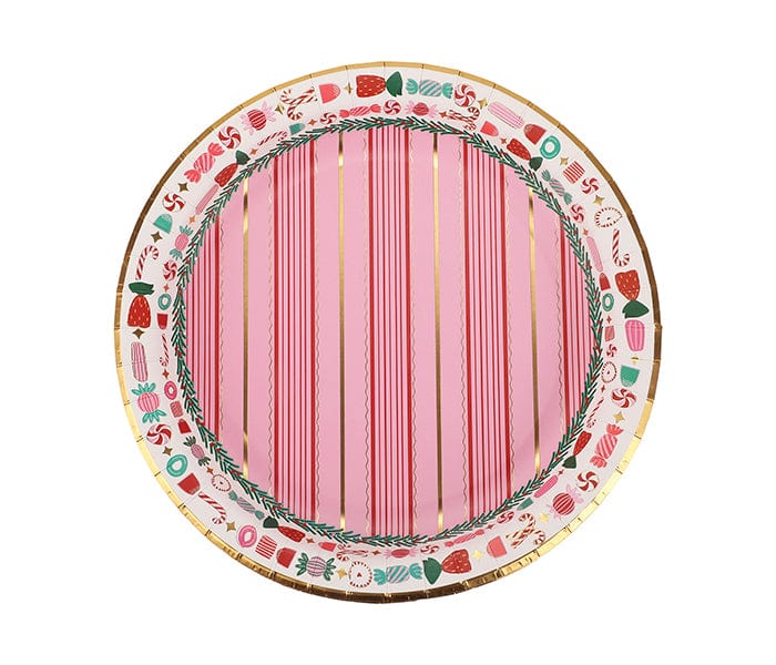 Peppermint Party Christmas Dinner Plates (10 count)