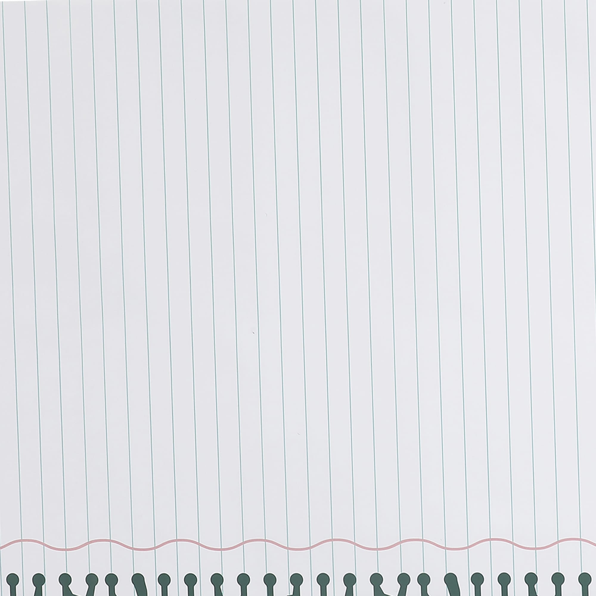 Notebook Paper Table Runner with Customizable Stickers