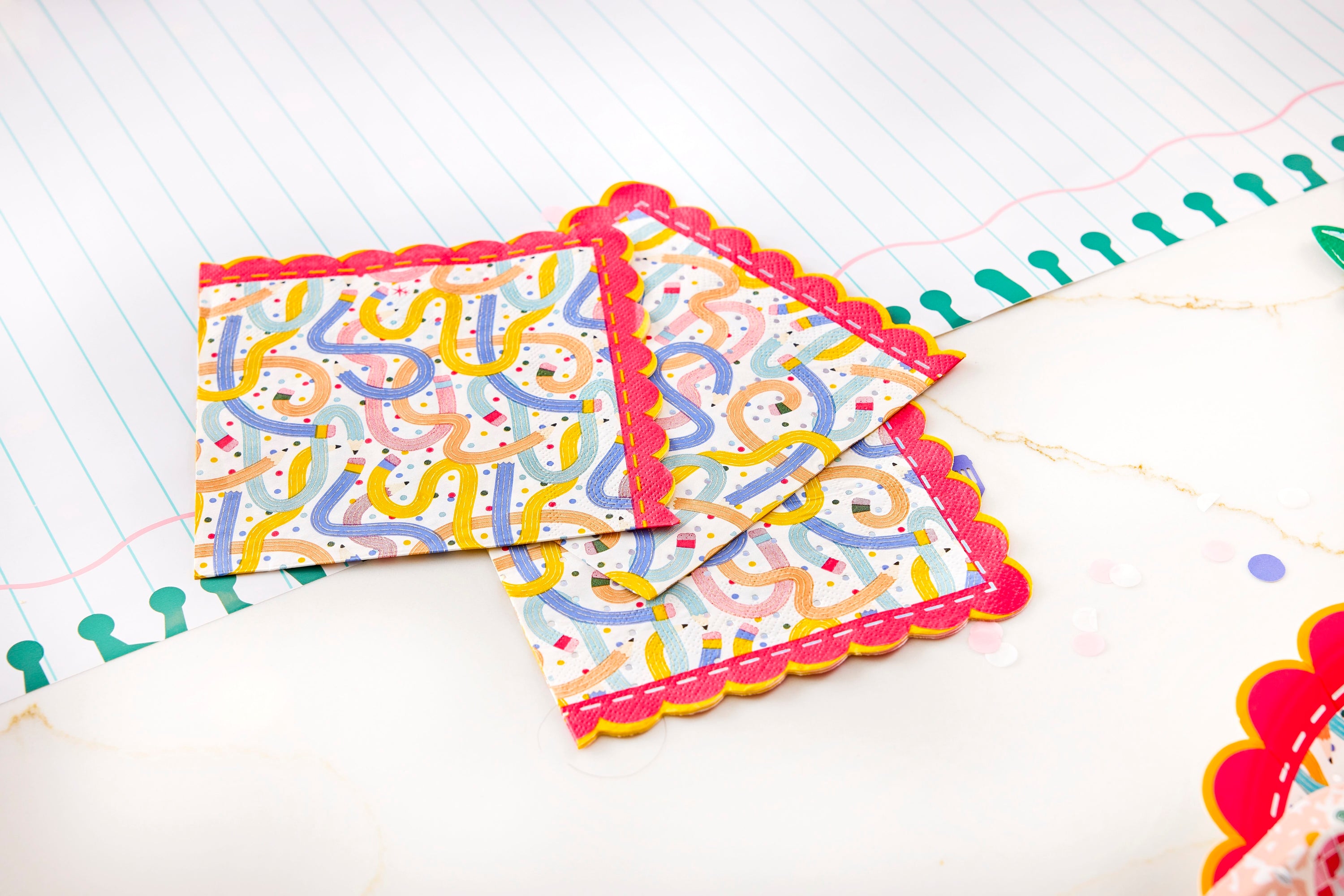 Pencil Play Luncheon Napkins (6.5" / 20 ct)
