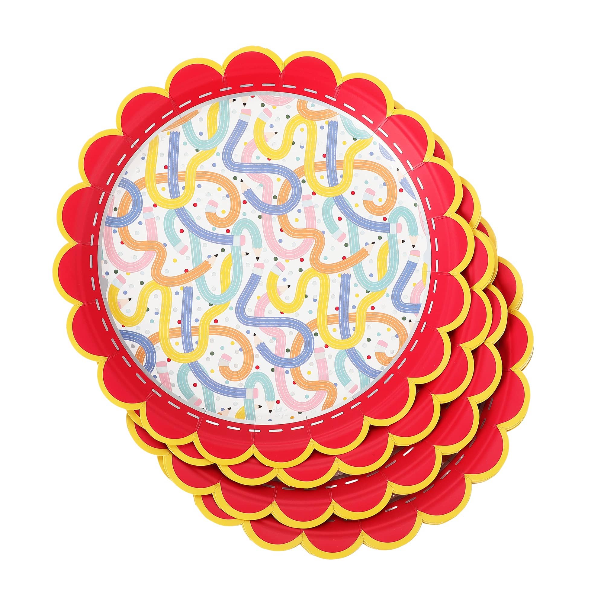 Pencil Play 10" Dinner Plates (10 ct)