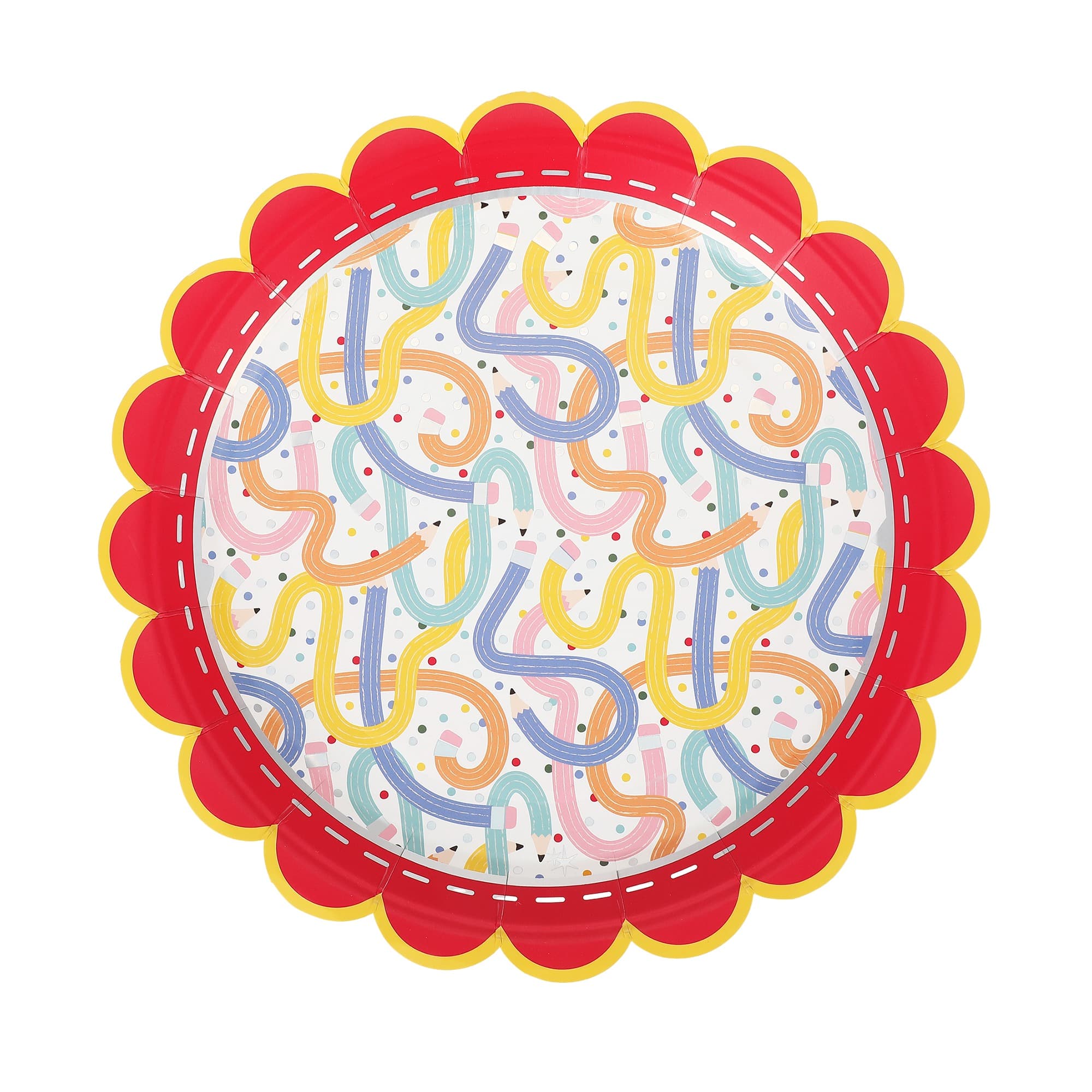 Pencil Play 10" Dinner Plates (10 ct)