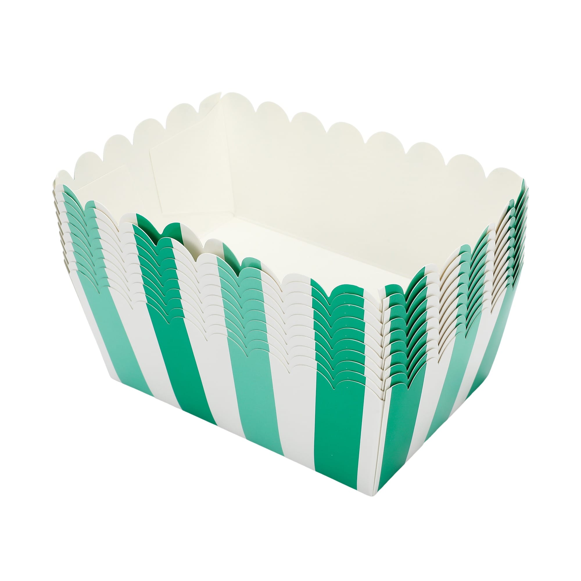 Game Day Green & White Snack Trays (10 Pack)