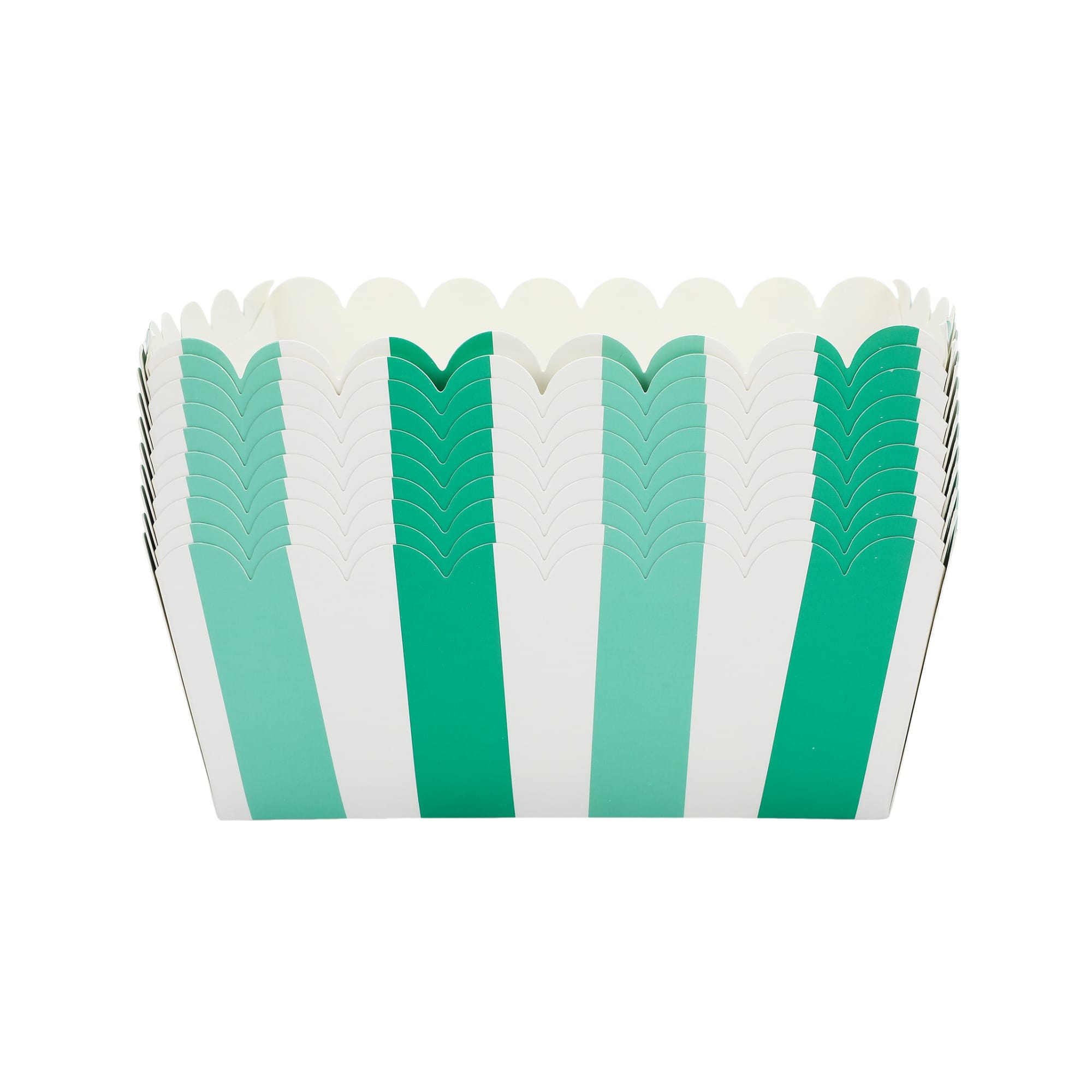 Game Day Green & White Snack Trays (10 Pack)