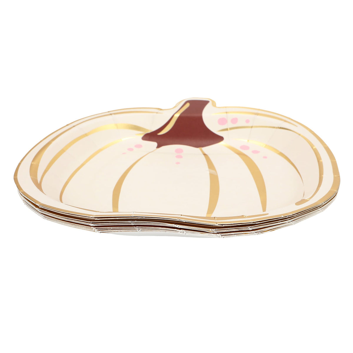 Orange and White Pumpkin Dessert Plates (10ct)