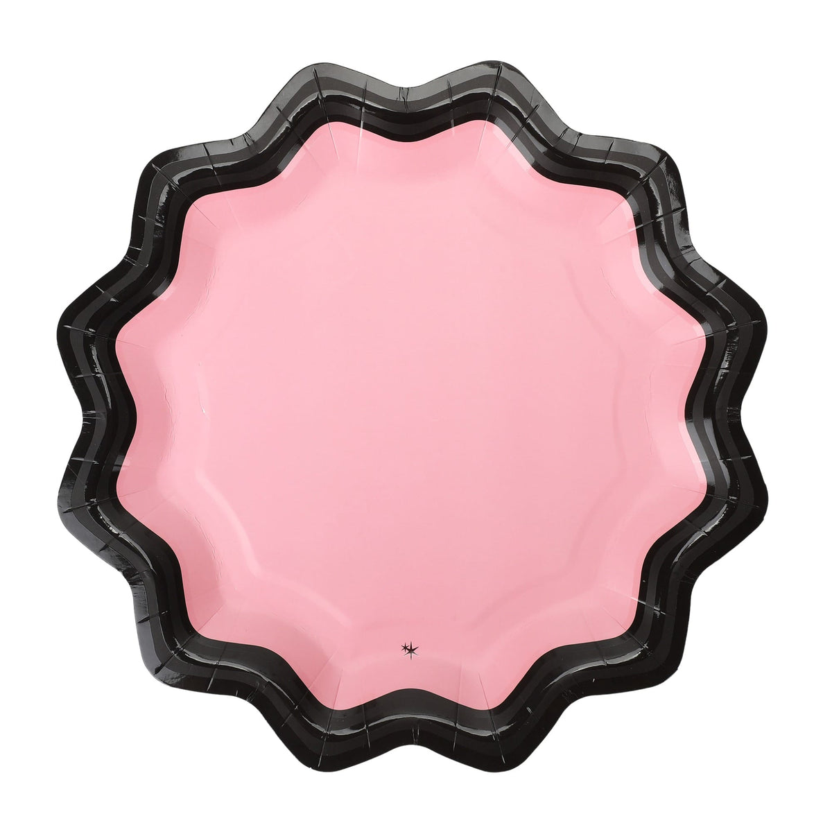 Pink & Black Scalloped Dinner Plates (10ct)