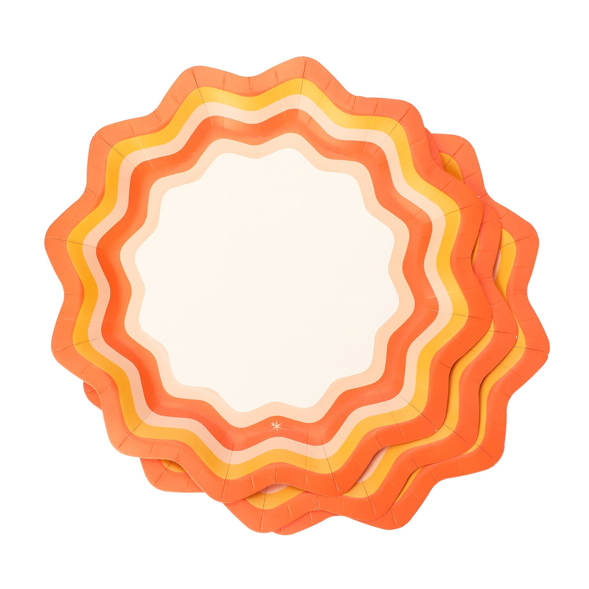 Orange Spice Wavy Dinner Plates (10ct)