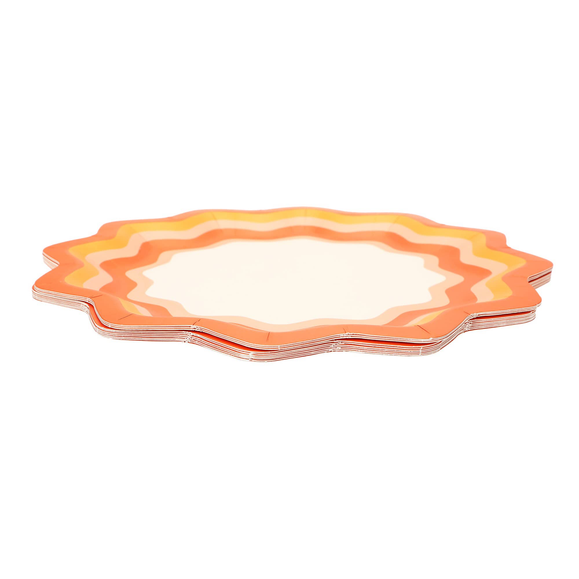 Orange Spice Wavy Dinner Plates (10ct)