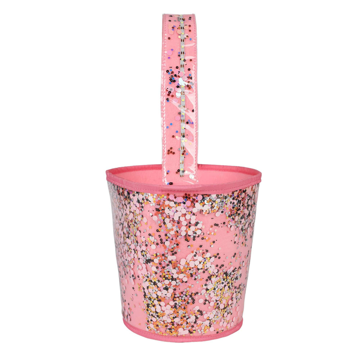 *Light Up* Confetti Trick-or-Treat Pink Halloween Candy Bucket