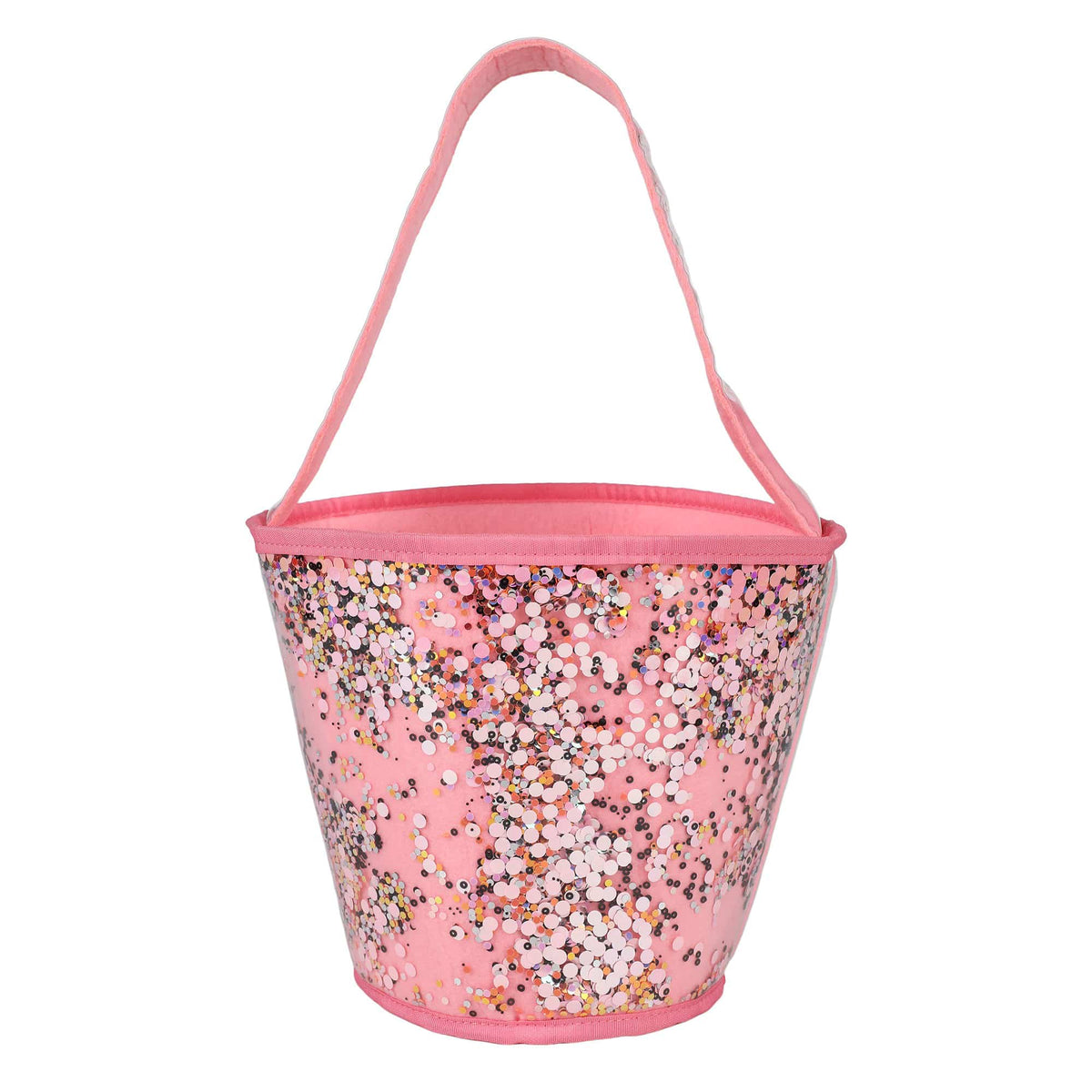 *Light Up* Confetti Trick-or-Treat Pink Halloween Candy Bucket