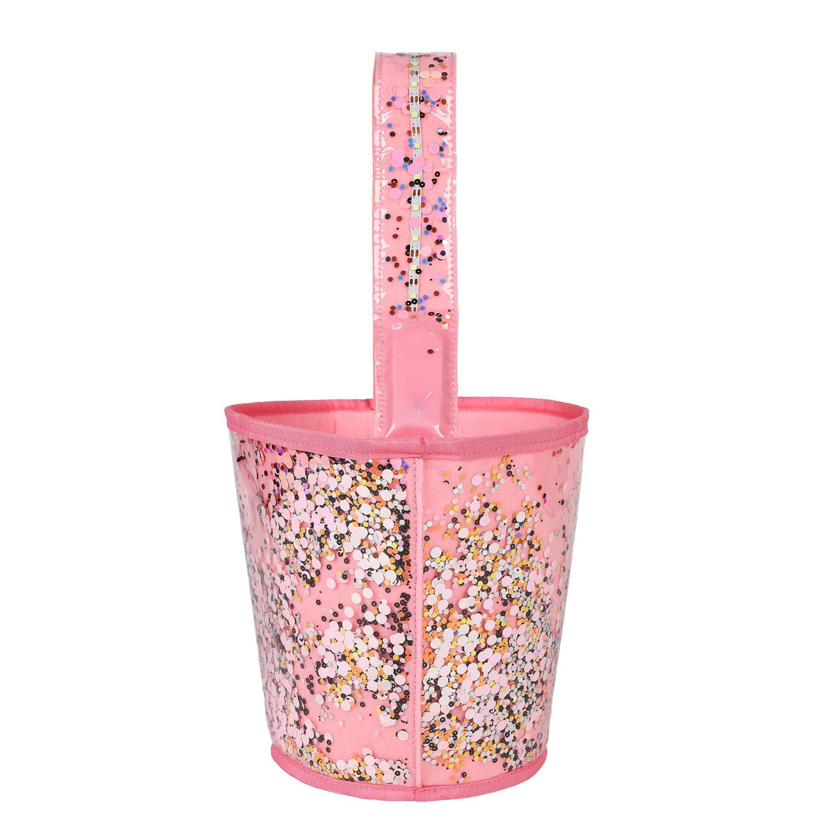 *Light Up* Confetti Trick-or-Treat Pink Halloween Candy Bucket