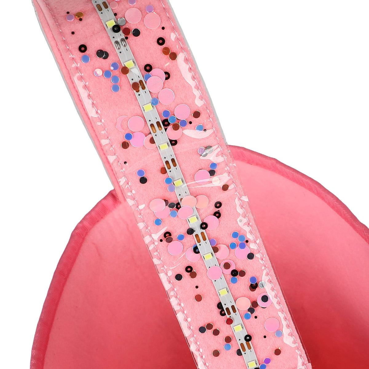 *Light Up* Confetti Trick-or-Treat Pink Halloween Candy Bucket