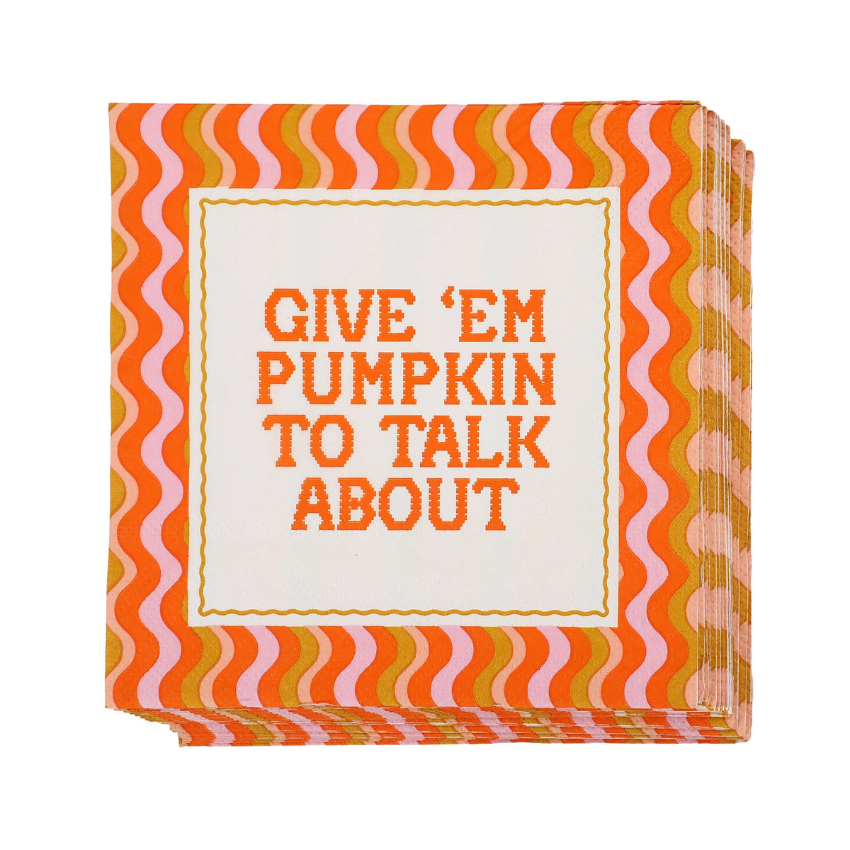 Give 'em Pumpkin Cocktail Napkins (20 ct)