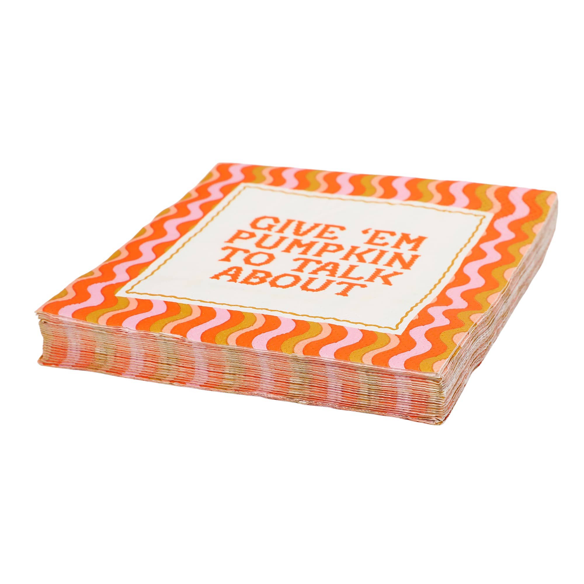 Give 'em Pumpkin Cocktail Napkins (20 ct)
