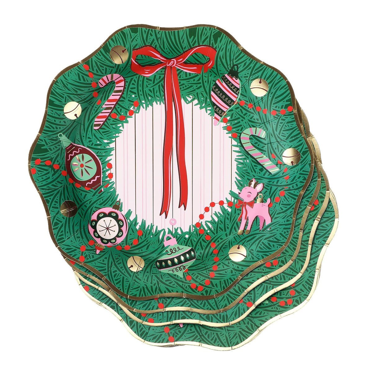 Christmas Wreath Dinner Plates (10 ct)