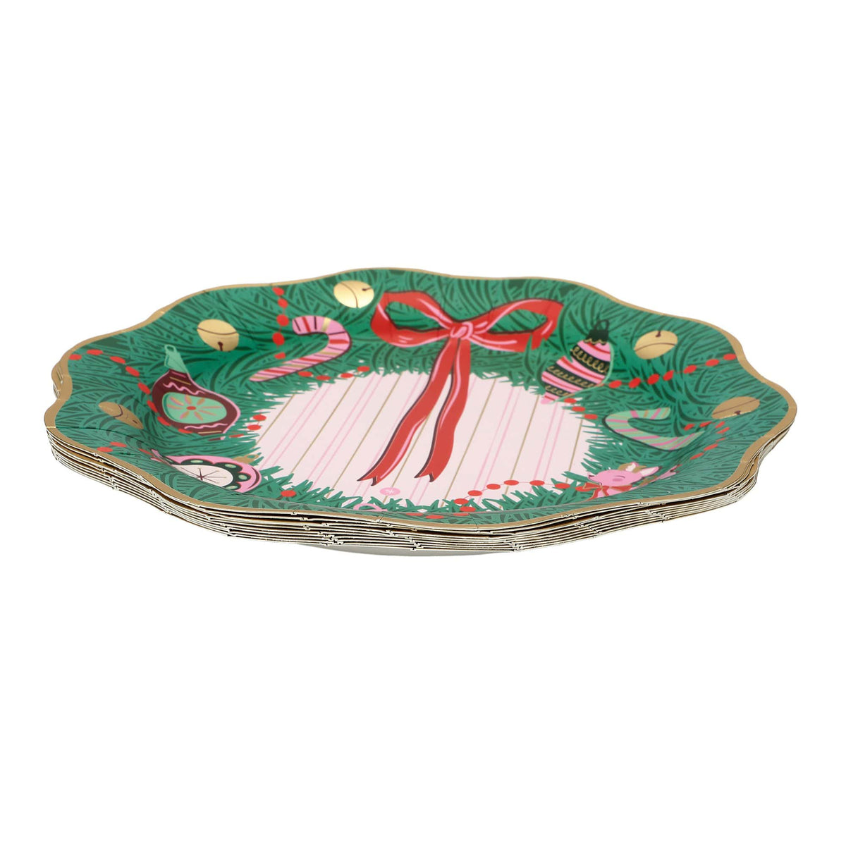 Christmas Wreath Dinner Plates (10 ct)