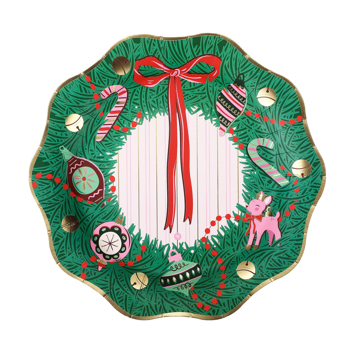 Christmas Wreath Dinner Plates (10 ct)
