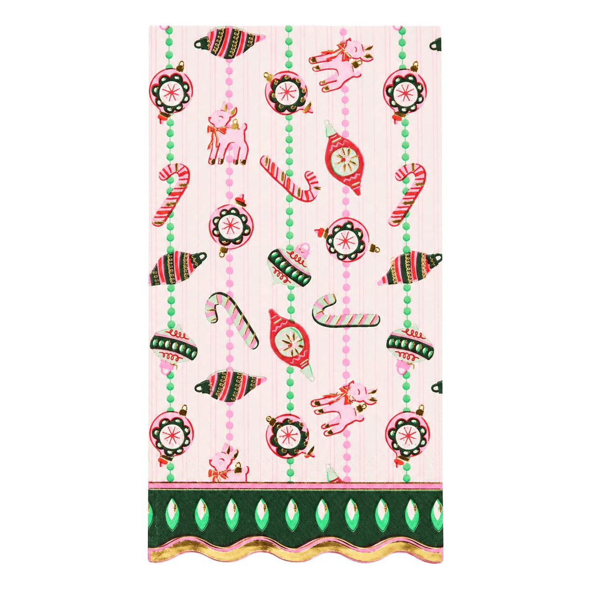 Vintage Christmas Ornament Paper Guest Towel Napkins (16 ct)