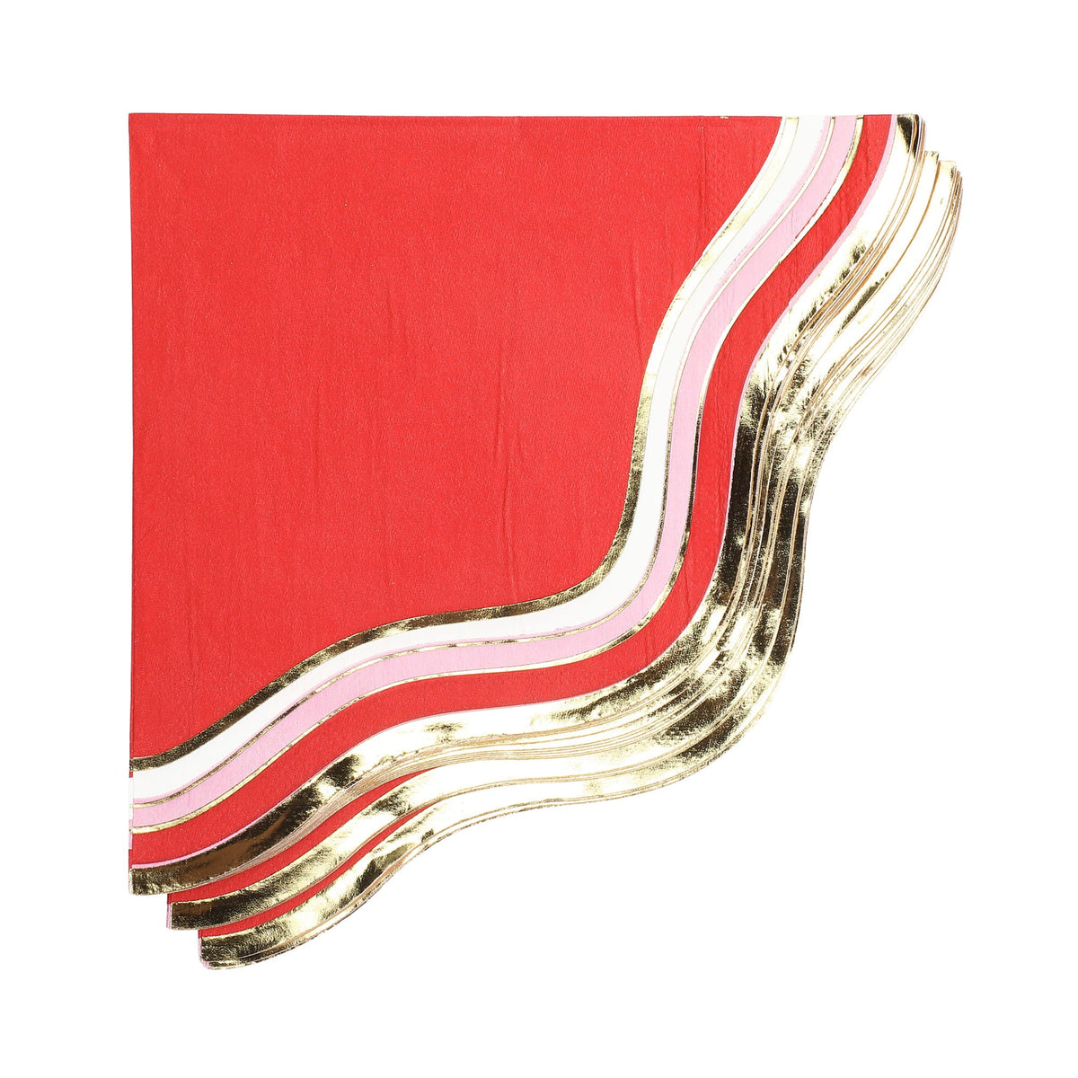 Red Scalloped Holiday Luncheon Napkins (20 ct)