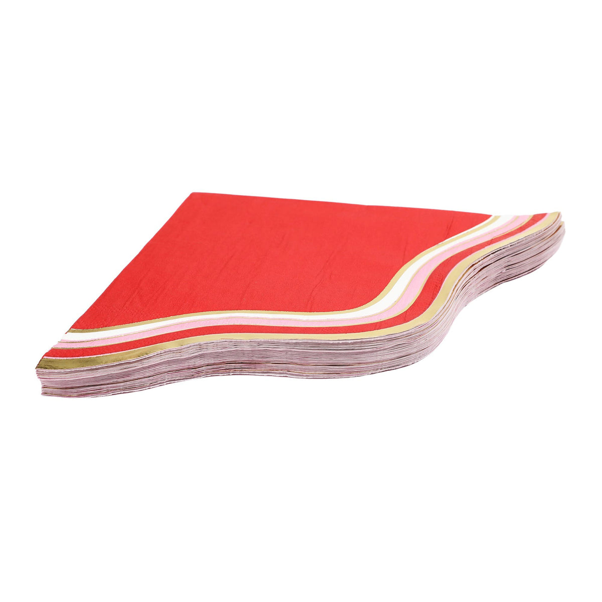 Red Scalloped Holiday Luncheon Napkins (20 ct)