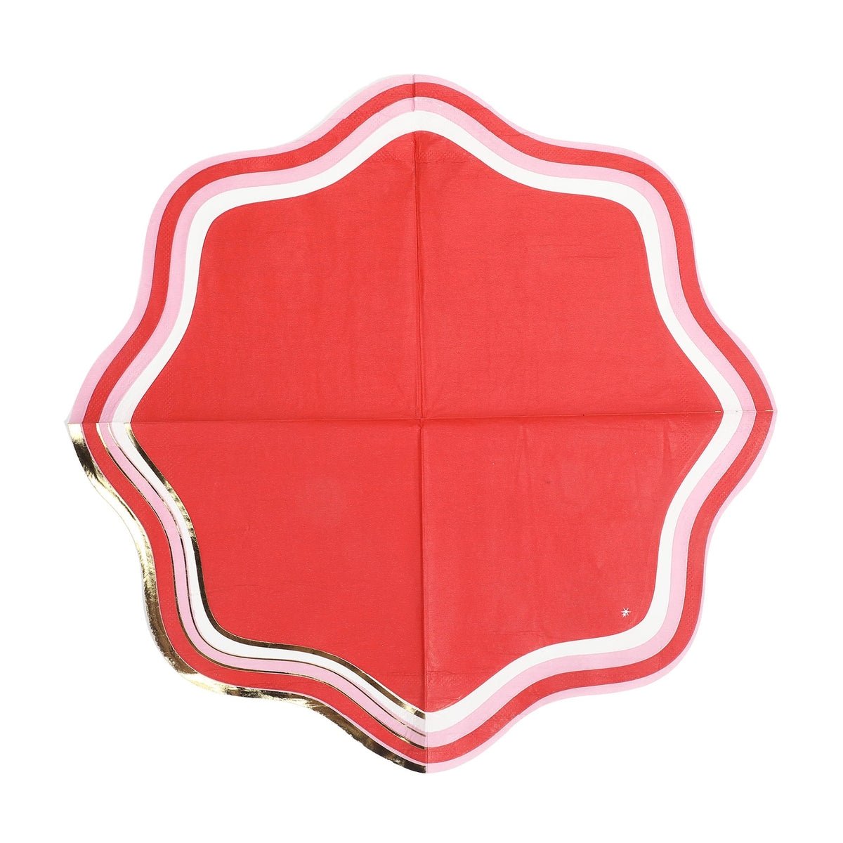 Red Scalloped Holiday Luncheon Napkins (20 ct)