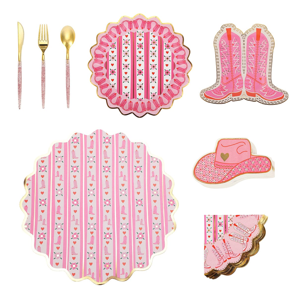 Better With Boots Tableware Party Kit