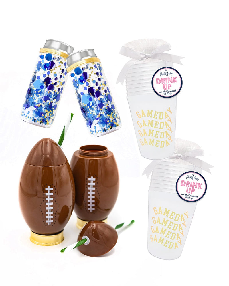 tailgate time bundle with sippers, cups, and can coolers
