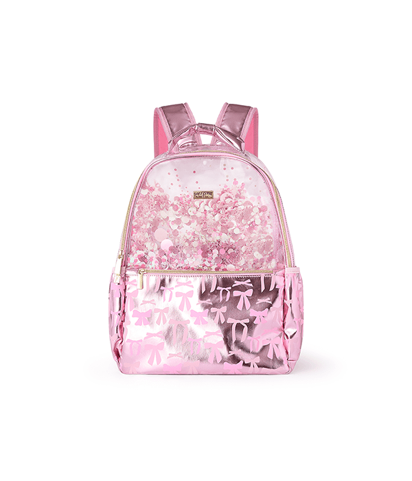 Pink Bow Confetti Backpack